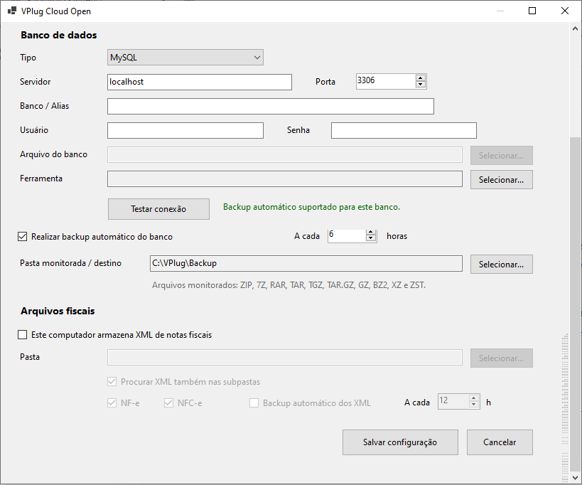Configuração VPlug Cloud Open